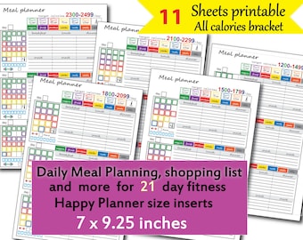 21 working day repair service printables Etsy picture regarding 21 Day Fix Meal Planner Printable referred to as 21 working day mend printables Etsy